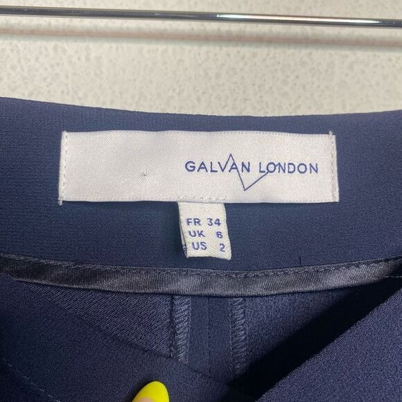 Elegant Navy and White Flare Pants Galvan - Picture 4 of 10